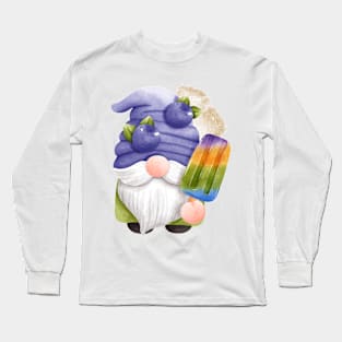 Chillin' with Gnomies: A Frosty Popsicle Adventure (Blueberry/Black) Long Sleeve T-Shirt